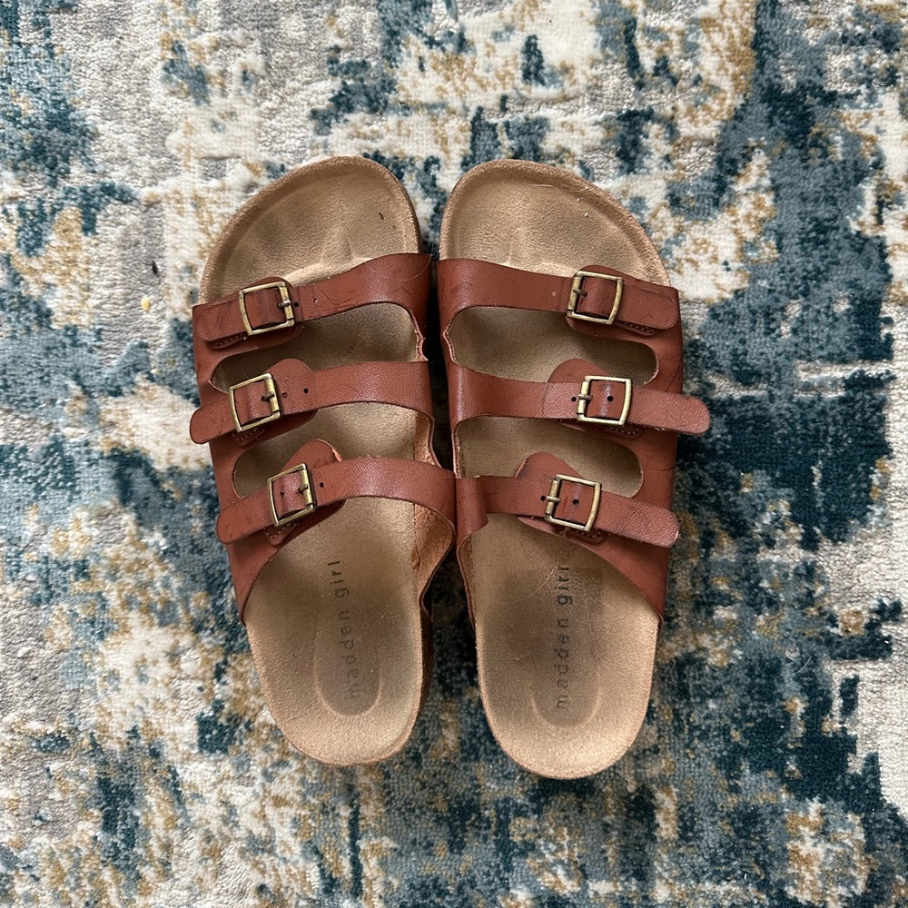 Madden girl size 7 brown sandals.
